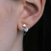 pearlymore logo heart chain drop earrings_PM25E001SS