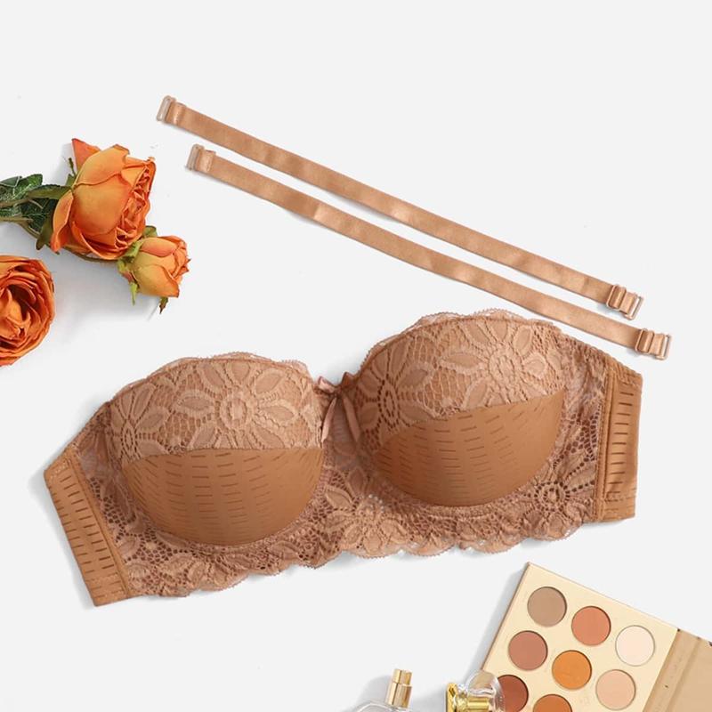 Women Plus Size Half Cup Brassiere Sexy Lace Comfortable Bow Bras 3 Hooks with Wire Bra 100C-89041