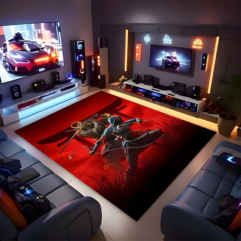 A-Assassin's Creed Printed Absorbent Washable Carpet, Non-Slip Bathroom Mats, Kitchen Rugs, Yoga Mat,Living Room Entrance, Camping Picnic Rugs
