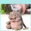 Pygmy Deng Moo Bigmouth Hippopotamus Plush Student Backpack Children School Bag