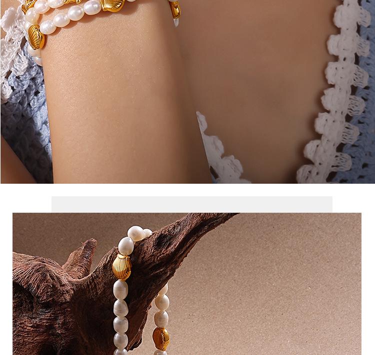 High-End Freshwater Pearl Necklace with Ocean-Inspired Seahorse and Turtle Design In Women's Titanium Steel