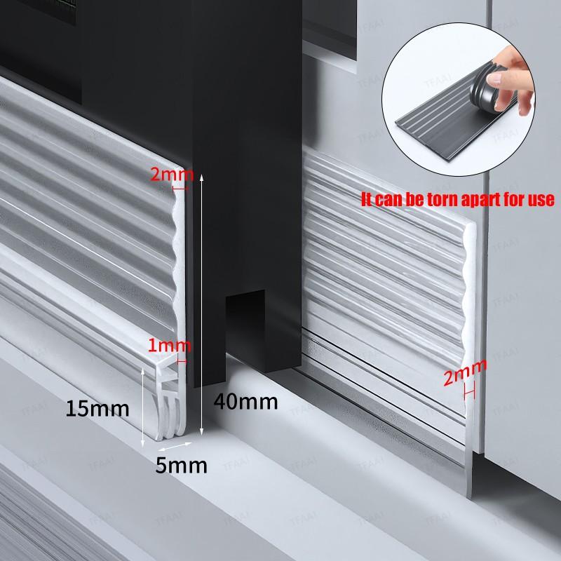 

1pc 4M/157.48in Sliding Window Seal Strip Self Adhesive Triple Sound Insulation Windproof Anti-Cold Adjustable Weatherstrip 4m прозрачный