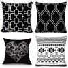 Versatile Black And White Geometric Cushion Cover For Effortless Home Styling