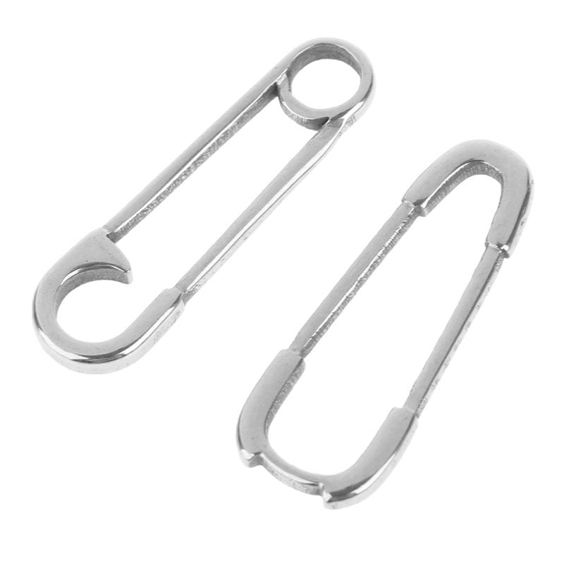 5Pcs Stainless Steel Paper Clip Shaped Pendant For Jewelry Making Supplies Diy Necklace Bracelet Connect Accessories