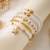 3/8 Pcs Bohemian Shell Starfish Bead Bracelet Set for Women Summer Beach Multilayer Stacked Pearl Bracelets Party Charm Jewelry