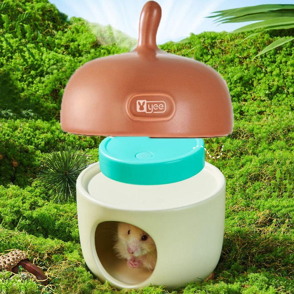 Cute Acorn Hamster Ice Cage Decorative Hamster Cooling Nest  Oversized Golden Bear