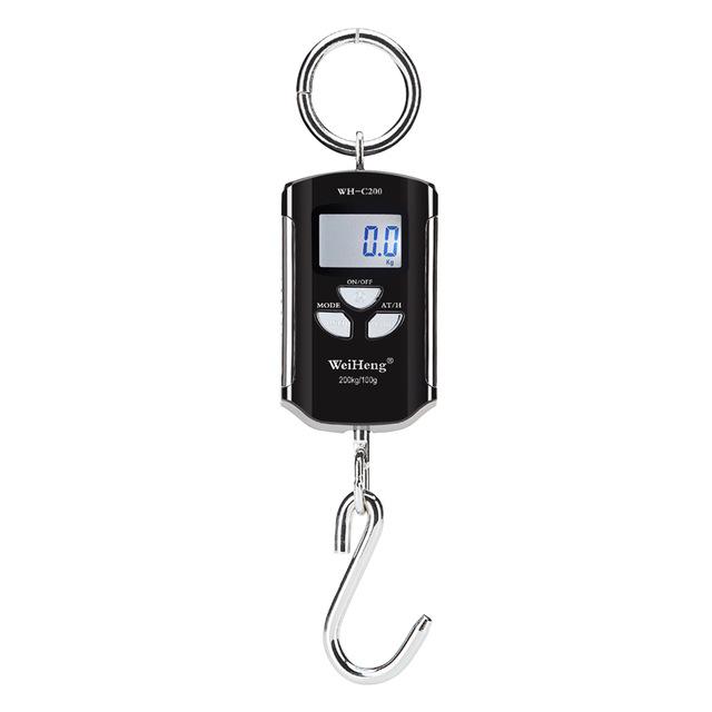 Digital Crane Scale 150kg 200g 300kg 500kg Heavy Duty Stainless Steel Hook Scale Hanging LCD Loop Electronic Weight Balance