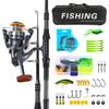 Carbon Telescopic Fishing Rod Set with Reel, Soft Bait, Hooks, Line, and Bag for Sea Fishing - Complete Tackle Set