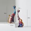 Nordic Kunst Ölgemälde Katze Dekoration Harz Abstrakte Ornamente Figuren Schlafzimmer Desktop Veranda Katze Skulptur Wohnkultur Geschenk