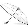 Women's Ultra Clear Auto Open Compact Umbrella, Black