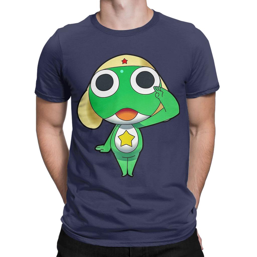 Cute Cartoon Sgt Frog Keroro TShirt for Men Women  Humorous Cotton Tee Shirt Round Neck Short Sleeve T Shirt New Arrival Tops