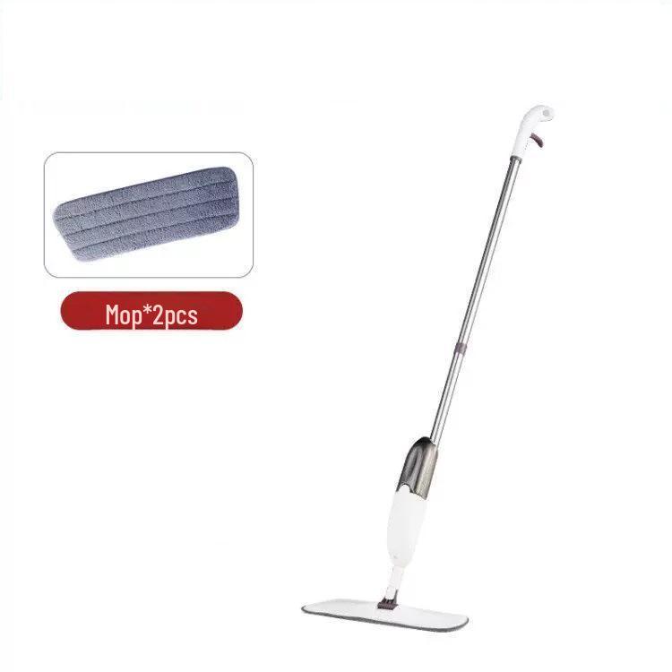 Mop płaski z podwójnym zastosowaniem i spryskiwaczem do wody do bezwysiłkowego czyszczenia podłóg na mokro/sucho