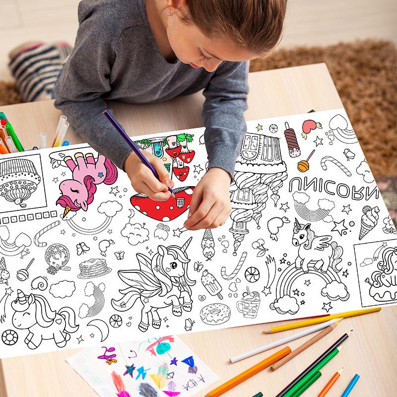 Halloween & Christmas Disposable Graffiti Paper Tablecloth for Parties & Birthdays