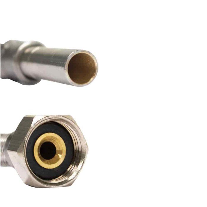 Flexible de raccordement eau potable, DN8, 3/8" AG x 1/2" ÜM, 500mm