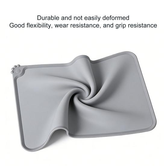 Pet Bowl Mat Anti-Slip Waterproof Raised Edge Pet Food Mat Silicone Pet Feeding Mat for Cats Dogs Water Bowl Food Dish