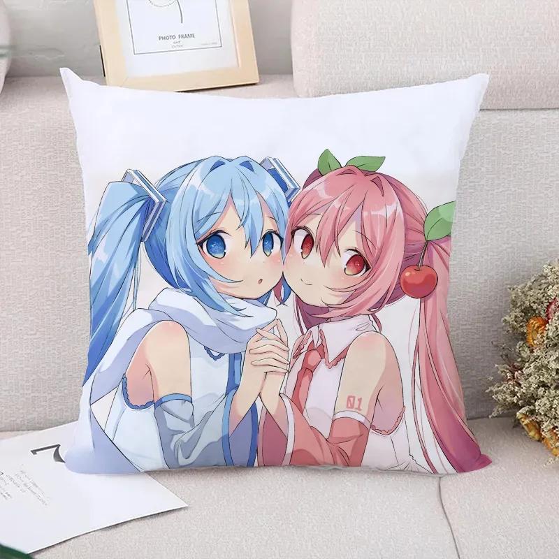 Body Pillow Cover  M-Miku Cushion Covers for Bed Pillows Car Decoration Sofa Cushions Decorative Pillowcase Fall Decor Home