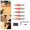 5pcs High Carbon Steel Countersink Drill Bit Set Round Shank Woodworking Drill Bit  For Woodworking