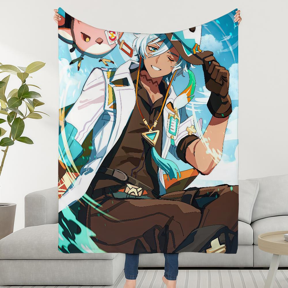 

Blanket Throw Impact Genshin Super Cosy Plush Living Ifa Room Sofa Couch Childish Birthday Gifts 75x90cm