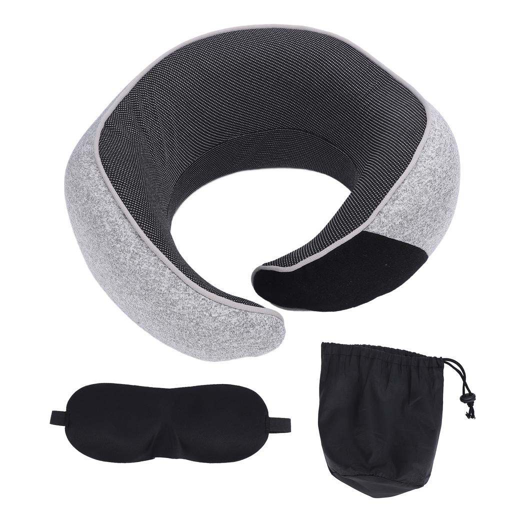 Reisekissen Memory-Schaum Reise-Nackenstützkissen Tragbares U-förmiges Flugzeugkissen mit Aufbewahrung