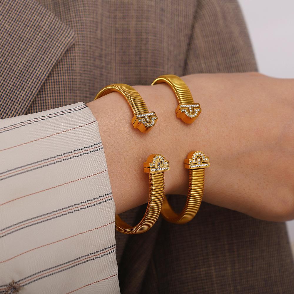 Goose Throat Chain Bracelet Stainless Steel Gold-Plated Non-Fading Light Luxury Exaggerated Bracelet Jewelry Women