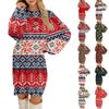 Abiti casual in peluche a maniche lunghe con scollo rotondo da donna