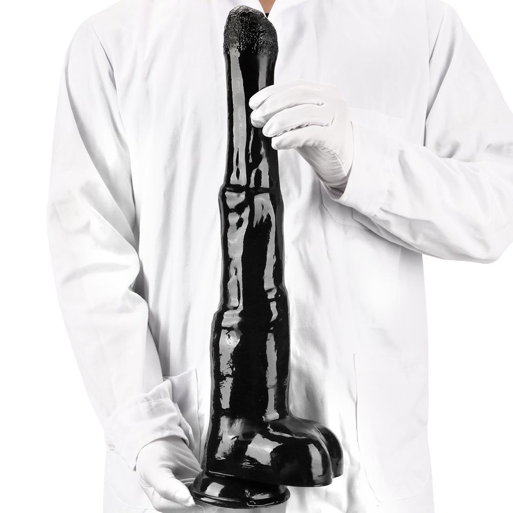 Black Dildo with Sucker Butt Plug Masturbator Fisting Sex Toy Big Dick Strap On Cock Realistic Penis PVC Femdom Slave Gay