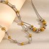 Contemporary Contrasting Bead Necklace Versatile Length Jewelry Gift