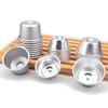 10 Stück Konkave Runde Tassenform mit Hohlraum Aluminium Kuchenform Gedämpfte Mini Mousse Käseform Eierkuchenhalter DIY Backwerkzeuge