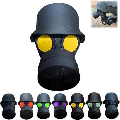1pcs Cover Cap for Towing Hitch, Fun Gas Mask, Helmet Towing Hitch Shield, Towing Hitch Shield for Towing Hitch Car Trim, Plastic Cover Towing Hitch