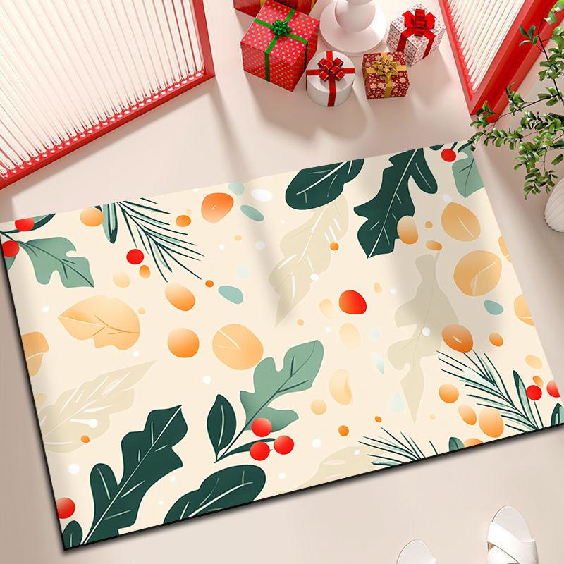 Christmas Atmosphere Diatom Mud Entry Door Floor Mat Porch Absorbent Quick Drying Non-slip Door Dirt Mat Household