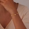 Jewelry Mother And Daughter Stainless Steel Bow Zircon Heart Gold Bracelet Personalized Fashion 2121