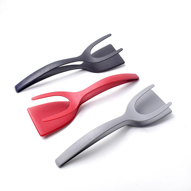 2-in-1-Eierspatel, Eierwender-Spatelgriff und Wendespatelzange, Spiegeleierwender, antihaftbeschichtete Küchenschaufel, Omelettklemme, Küchenkochwerkzeug
