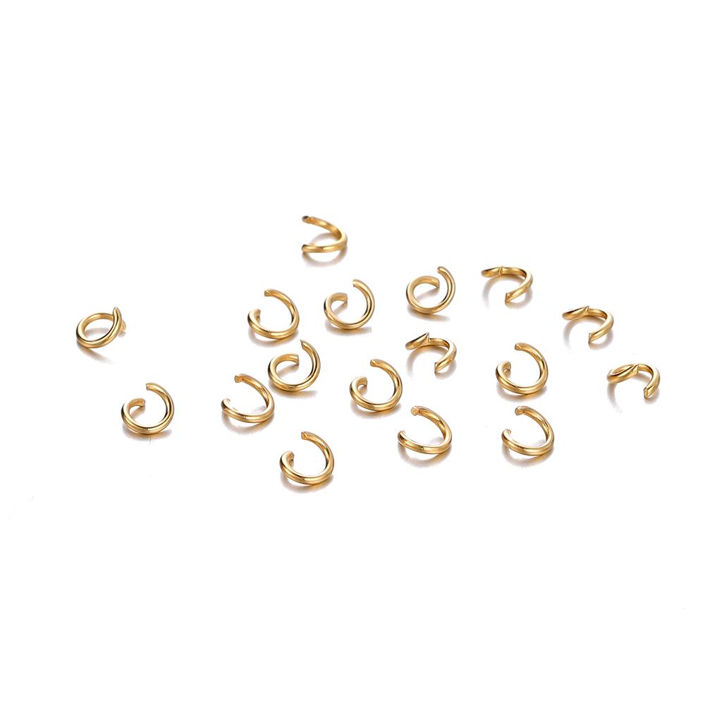 100/200Pcs/Lot Stainless Steel Open Jump Rings Split Rings Connectors for DIY Jewelry Earring Necklace Making Accessories