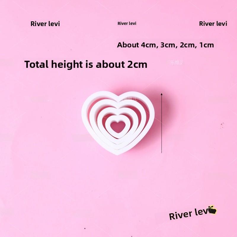 round Heart aped Light Circle Set Baking Molds for Sugar Art Cookies Buns Cakes Chinese Sle Plastic Baking Tools