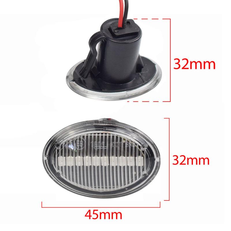 2Pcs Car Side Marker Lights Turn Signal For FIAT 500 500C 500L LED Dynamic T10 Lamps For Abarth 500 595 695 Car Fender Lights