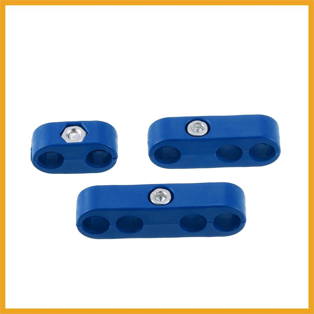 2 Conjuntos 8mm Separadores de Cabos de Vela de Ignição de Motor de Carro Organizador de Divisória Grampo Plástico Azul Peça de Reposição