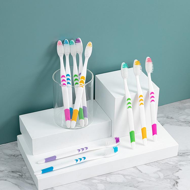 10Pcs Packed Deep Cleaning Soft Bristle Bamboo Charcoal Black Hair Ultra-Fine Beauty Health Toothbrush Oral Cleaning Black White
