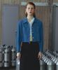 Line Studio One Button Point Crop Denim Blouse Jwdboc0300