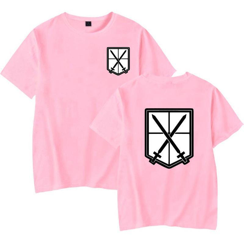 Attack on Giant Japanese Manga T-shirt: Unisex White Tee with Round Neck, Short Sleeves, Large Size for Summer