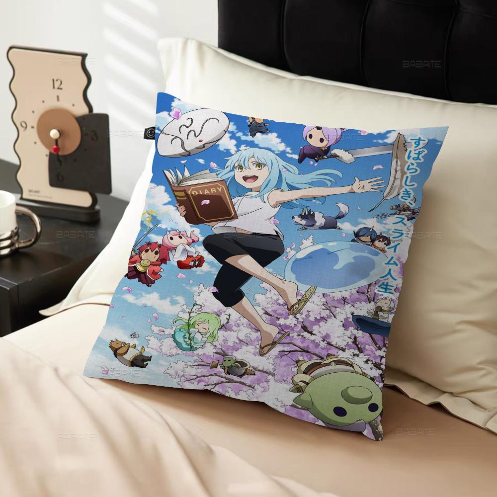 Anime Tensei Shitara Slime Datta Ken Cushion Cover Decorative Pillow Sofa Home Decor Case Pillow Cases