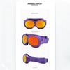 Ski Goggles Adult Double Layer Anti-Fog Colorful Round Frame Adjustable Strap Goggles for Skiing Snowboarding Sports
