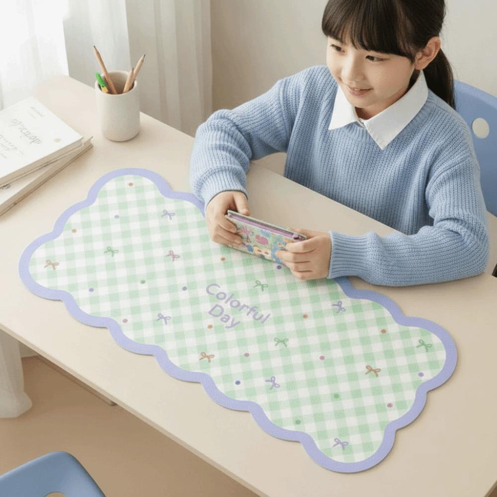 Gingham Mouse Pad Cute Table Blotter Table Cushion Desk Mat Workers