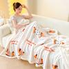 Cartoon Dog Warm Milk Velvet Blanket Cute Animal Letter Print Office Nap Shawl Blanket Boys and Girls Bedroom Sleeping Blankets