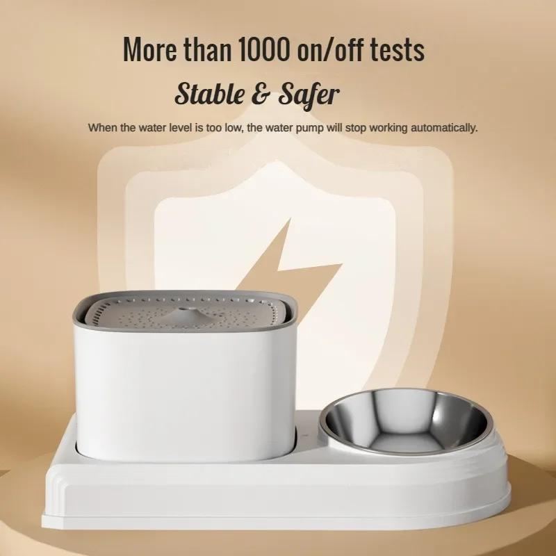 Automatic Cat Feeder and Drinker Combo Cat Water & Food Bowl Cat Water Fountain Recirculate Filtring Water Dispenser Pet Supplie