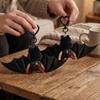 Transformable Plush Bat Keychain Novelty Cute Bat Keyring Bat Keychain with Wings  Halloween Gift