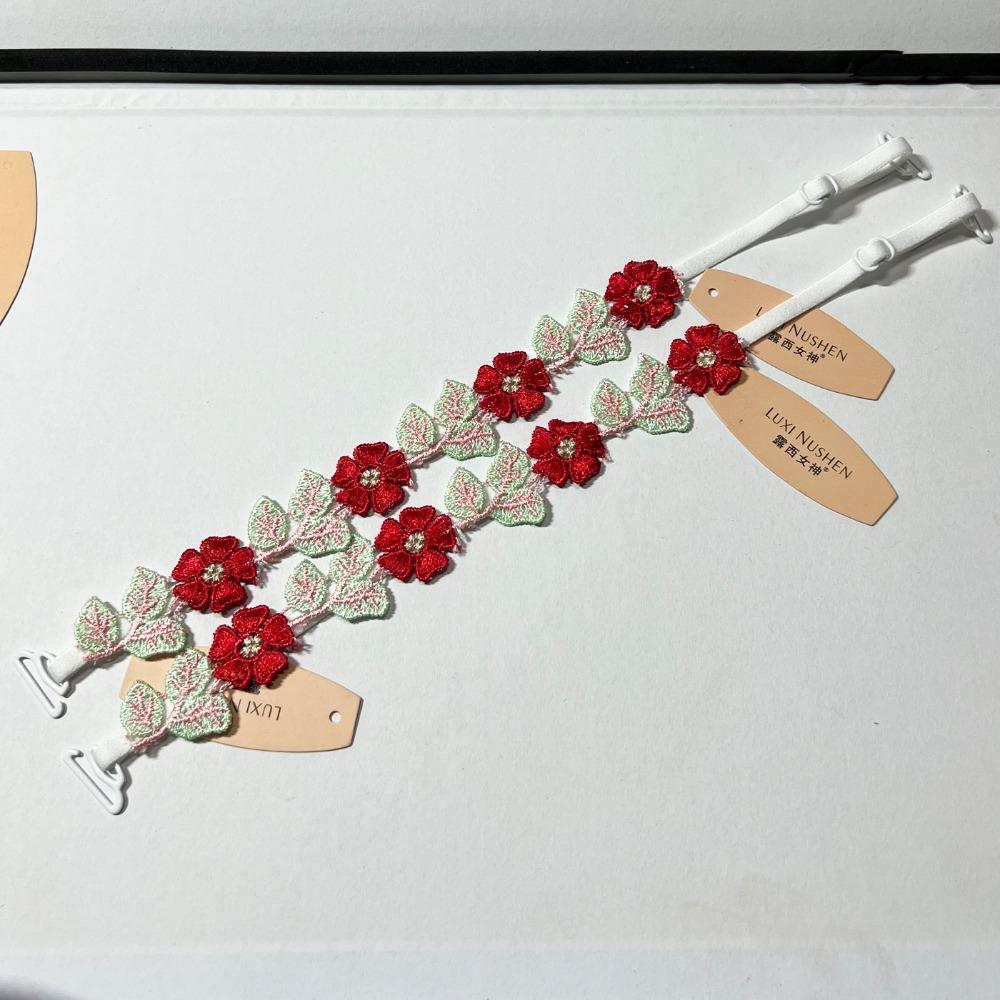 Adjustable Lace Lingerie Strap Embroidered Flowers Lace Shoulder Strap  Wedding Party Dress