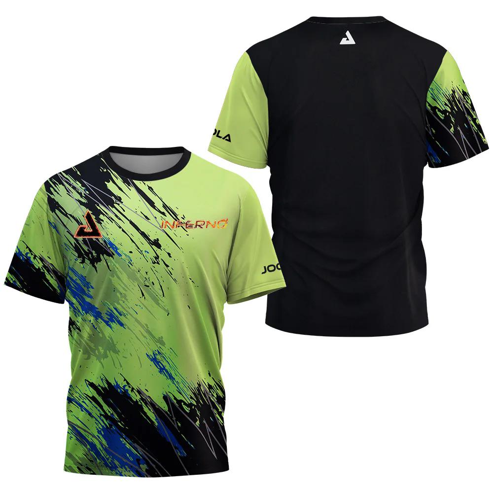 New men s summer Table tennis monogram print Men s badminton Tennis brand Quick dry short sleeve men s Tops sports T-shirt 2XL