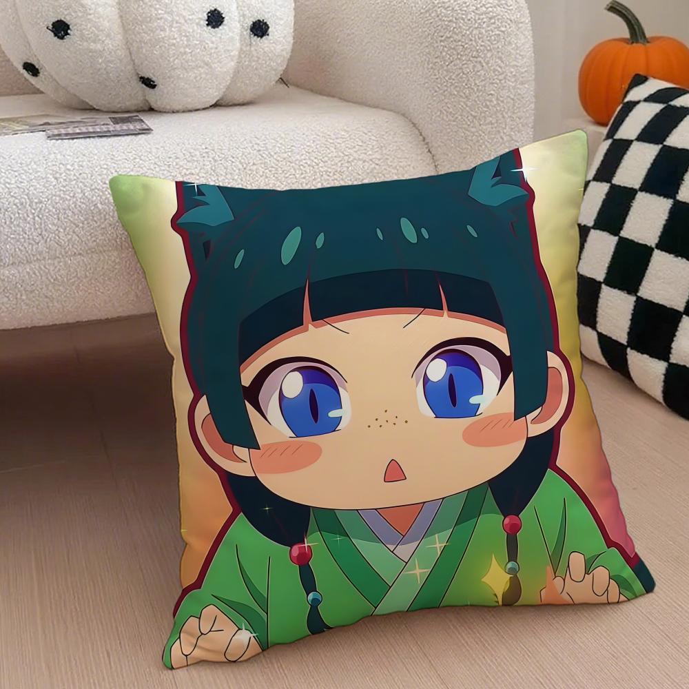 Classic Japanese Anime TThe Apothecary Diaries Cushion Cover Throw Pillow Cover Hidden Button Durable Polyester Chair Cushion