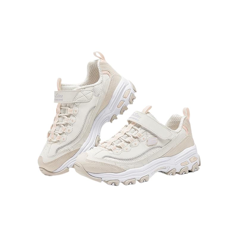 Skechers Kids Comfortable Shock Absorbing Support Low Top Casual Shoes Kids Sneakers Natural Multicolor 319062L-NTMT