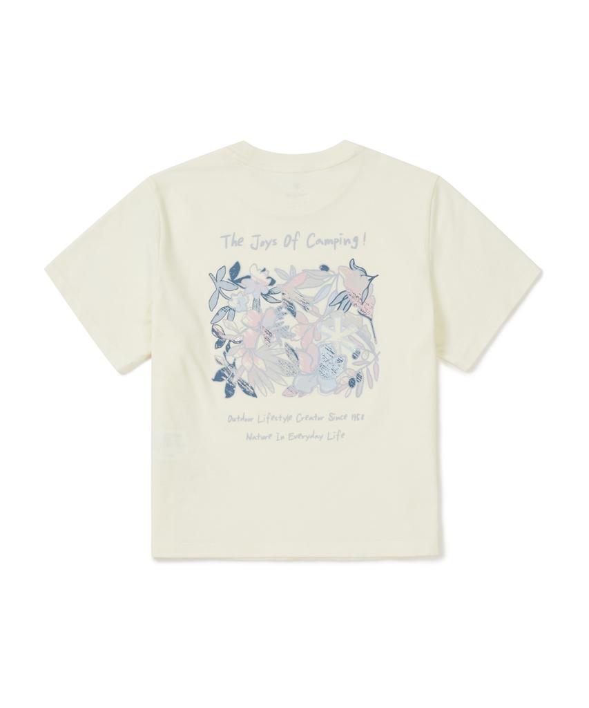 SNOWPEAK APPAREL Sorona Women'S Tropical Short Sleeve T-Shirt (S26Mwfts71) Butter Ivory